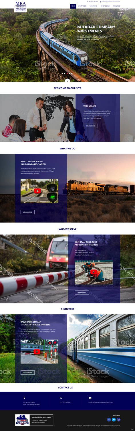 Web Design by pb for Michigan Railroads Association | Design #15940857