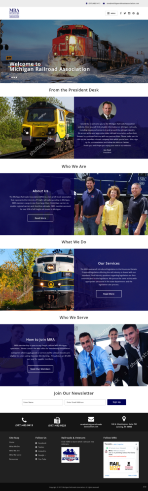 Diseño Web por pb para Michigan Railroads Association | Diseño: #15940859