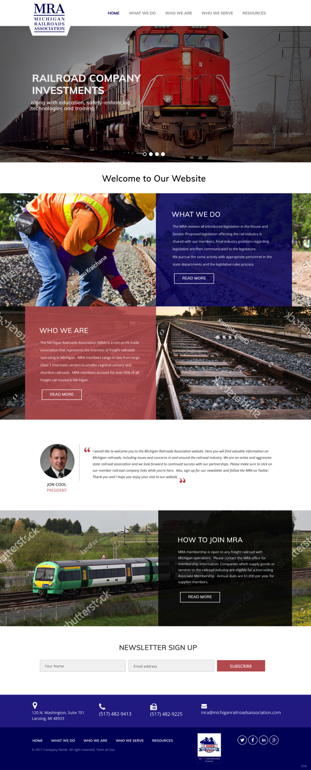 Web Design by pb for Michigan Railroads Association | Design #15940860