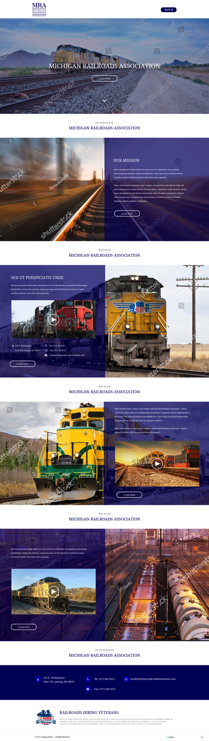 Web Design par pb pour Michigan Railroads Association | Design #15940931