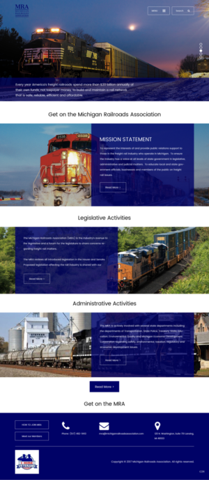 Diseño Web por pb para Michigan Railroads Association | Diseño: #15940932