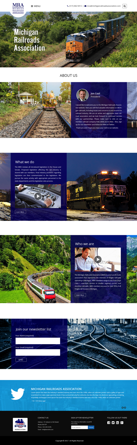 Web Design by pb for Michigan Railroads Association | Design #15940933