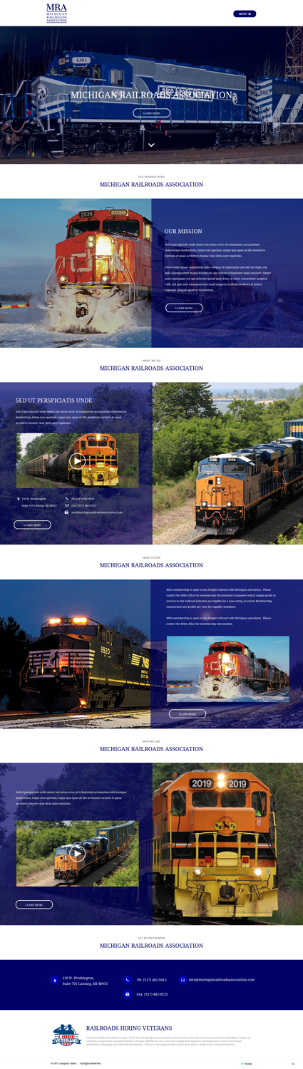 Web Design par pb pour Michigan Railroads Association | Design #15953355