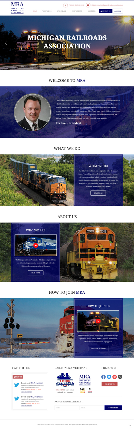 Web Design par pb pour Michigan Railroads Association | Design #15953357