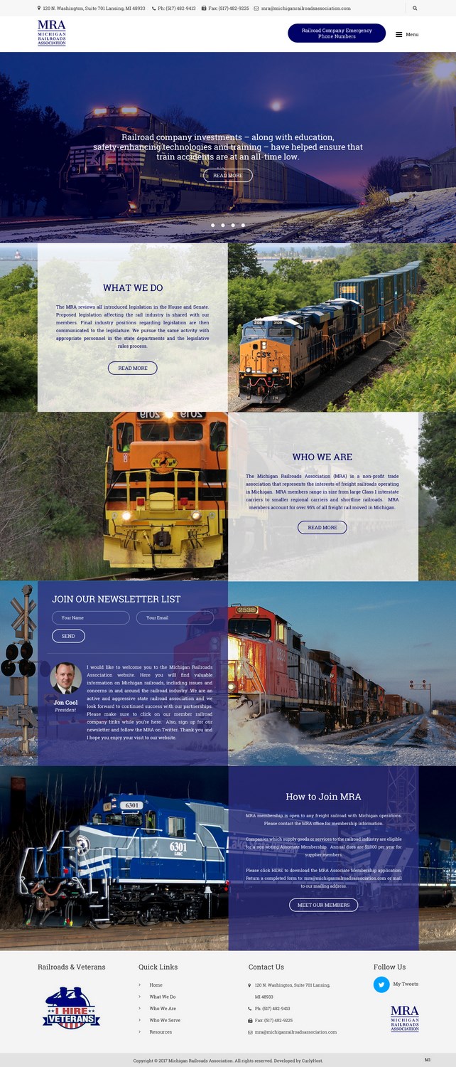 Web Design par pb pour Michigan Railroads Association | Design #15953358