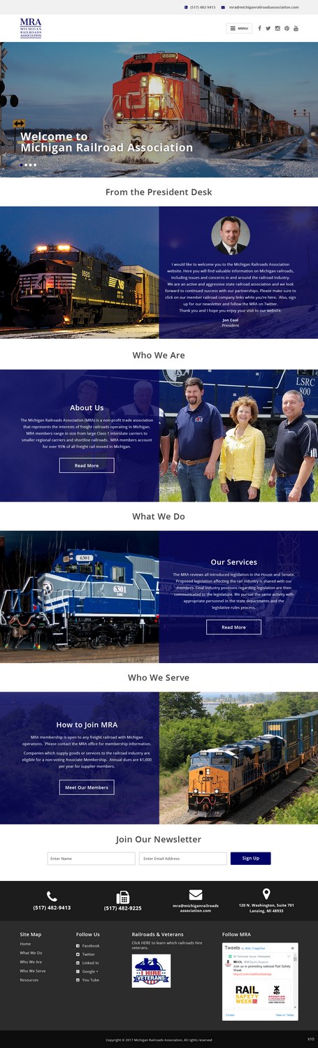 Diseño Web por pb para Michigan Railroads Association | Diseño #15953360