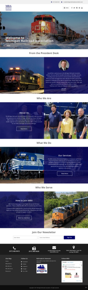 Diseño Web por pb para Michigan Railroads Association | Diseño: #15953364