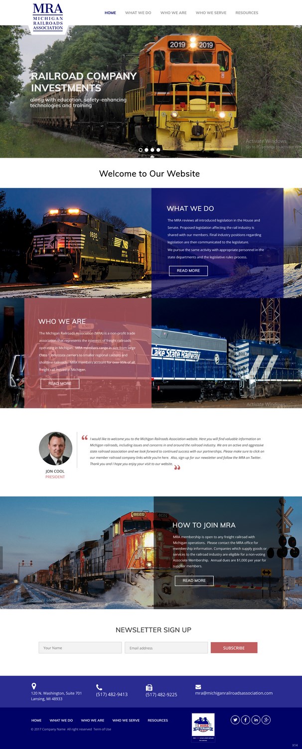 Web Design par pb pour Michigan Railroads Association | Design #15953366