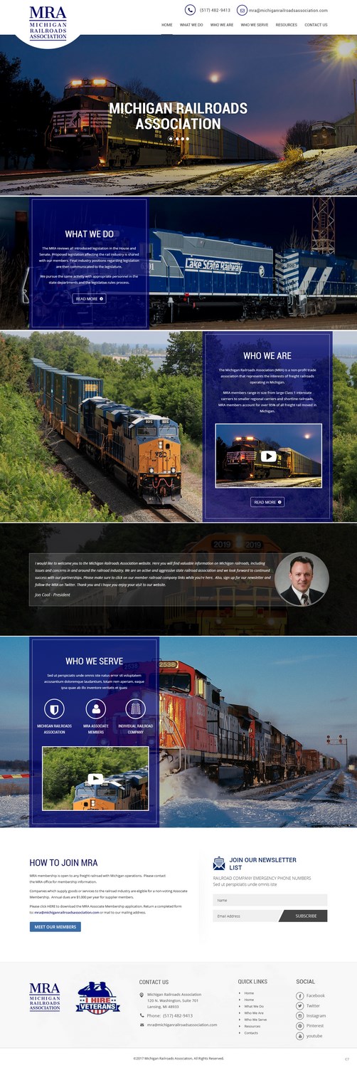 Web Design par pb pour Michigan Railroads Association | Design #15953367