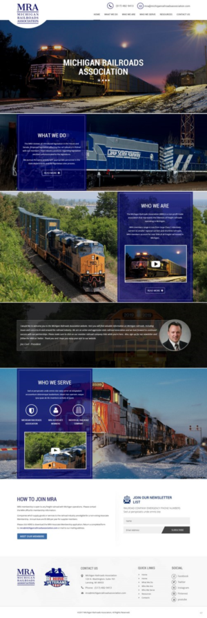 Diseño Web por pb para Michigan Railroads Association | Diseño: #15953367