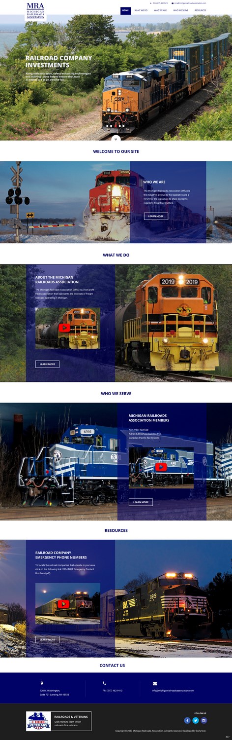 Web Design par pb pour Michigan Railroads Association | Design #15959921