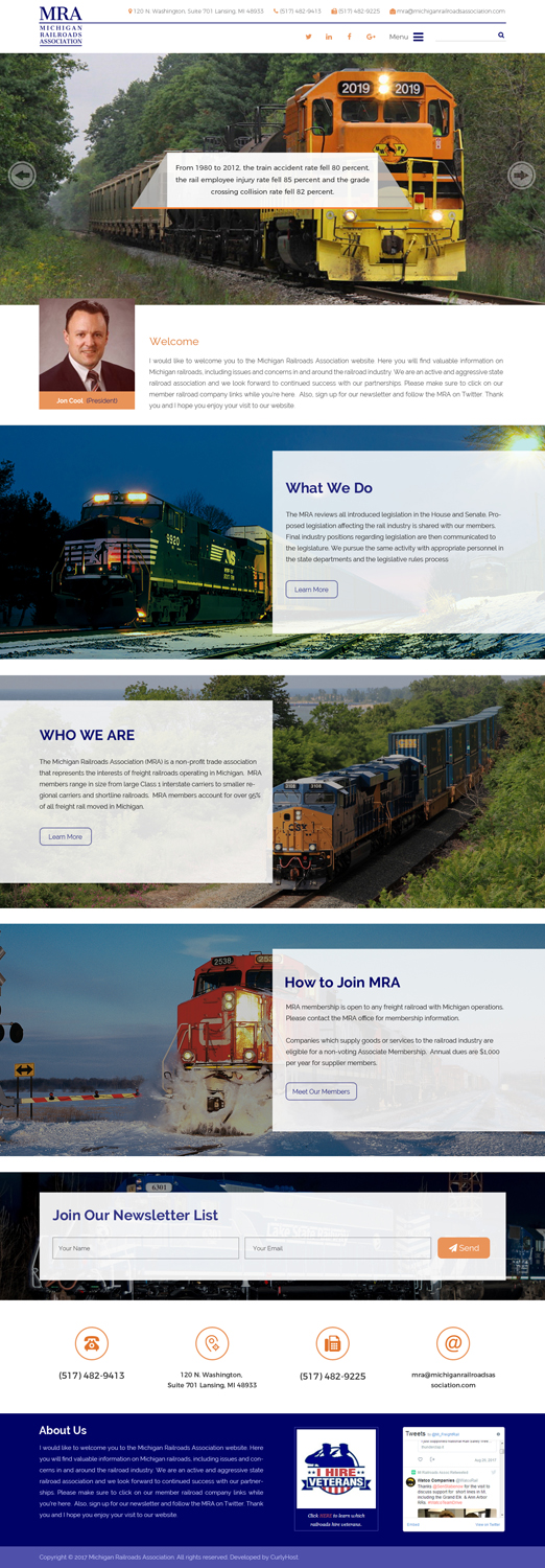 Web Design by Sujit Banerjee for Michigan Railroads Association | Design #15946449