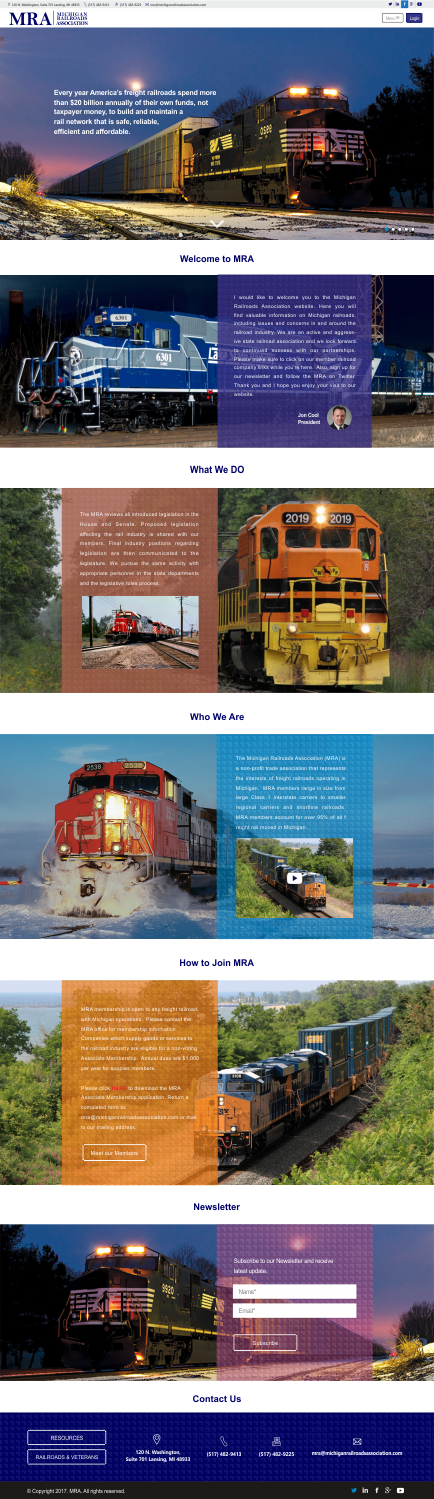 Web Design by CreativeIyke for Michigan Railroads Association | Design #15946269