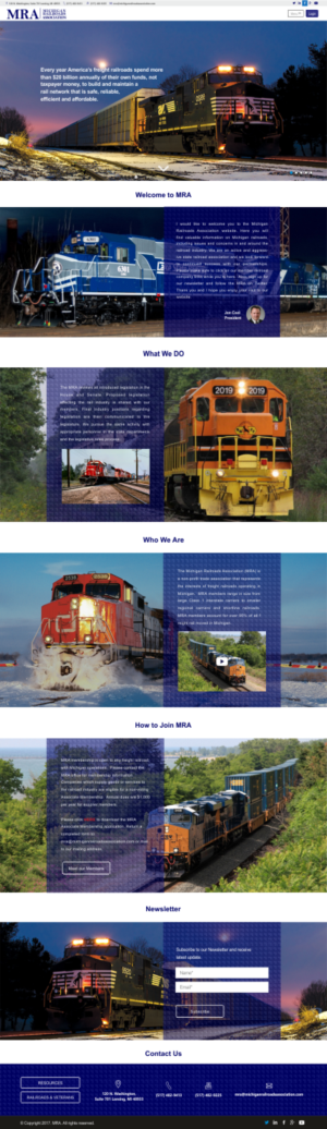 Diseño Web por CreativeIyke para Michigan Railroads Association | Diseño: #15946271