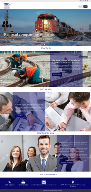 Web Design by chandrayaan.creative for Michigan Railroads Association | Design #15936606