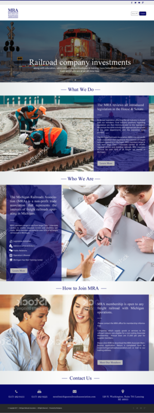 Diseño Web por chandrayaan.creative para Michigan Railroads Association | Diseño: #15940334