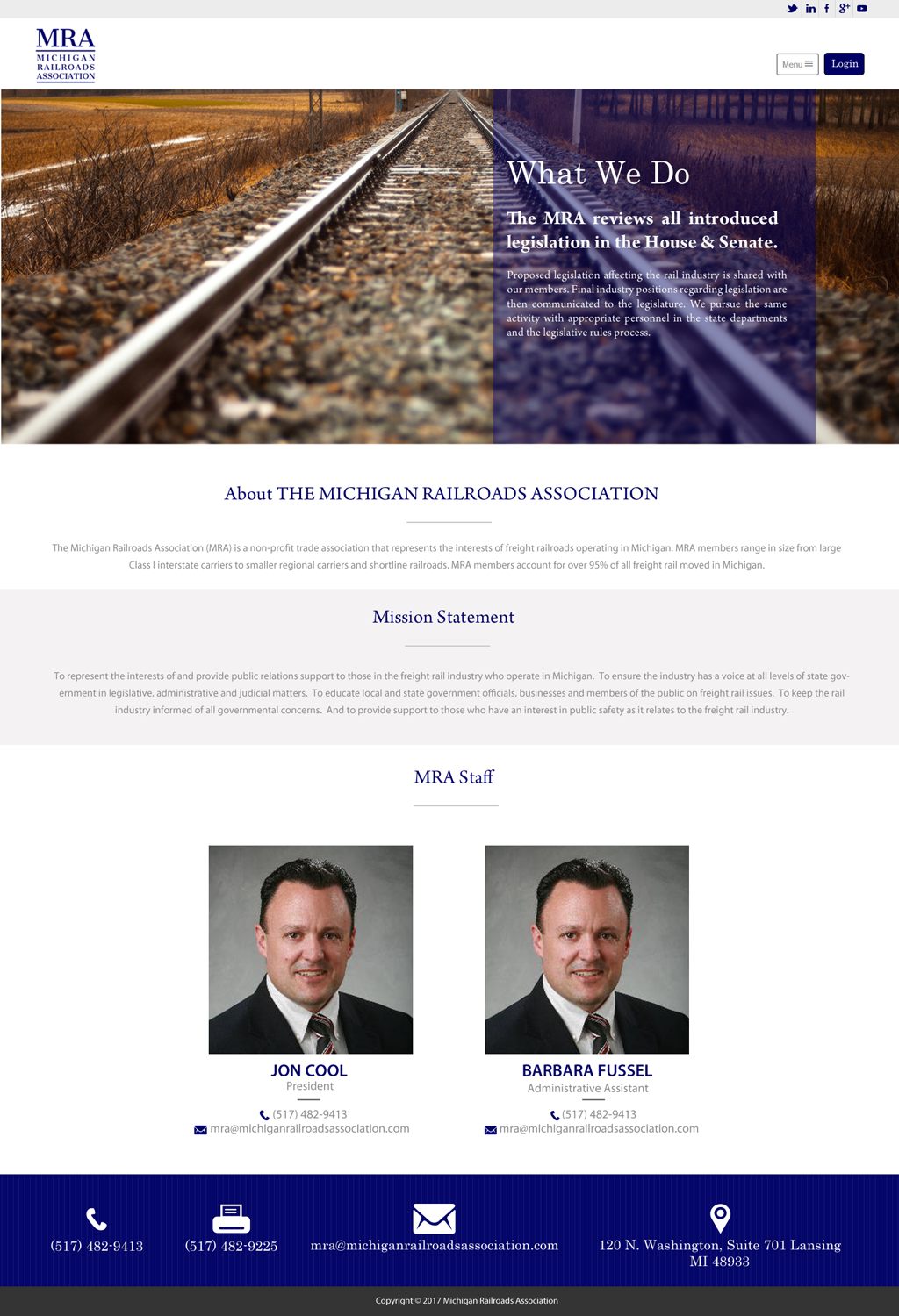Web Design par chandrayaan.creative pour Michigan Railroads Association | Design #15990043