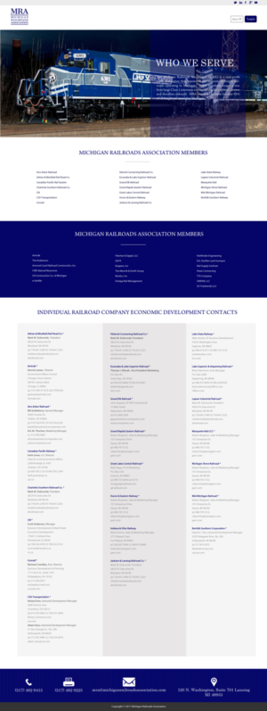 Diseño Web por chandrayaan.creative para Michigan Railroads Association | Diseño: #16007457