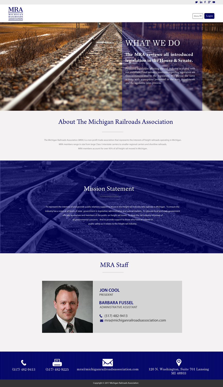 Web Design par chandrayaan.creative pour Michigan Railroads Association | Design #16009780