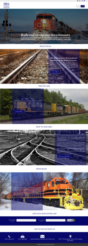 Diseño Web por chandrayaan.creative para Michigan Railroads Association | Diseño: #16043596