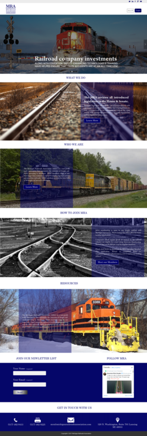 Diseño Web por chandrayaan.creative para Michigan Railroads Association | Diseño: #16082517