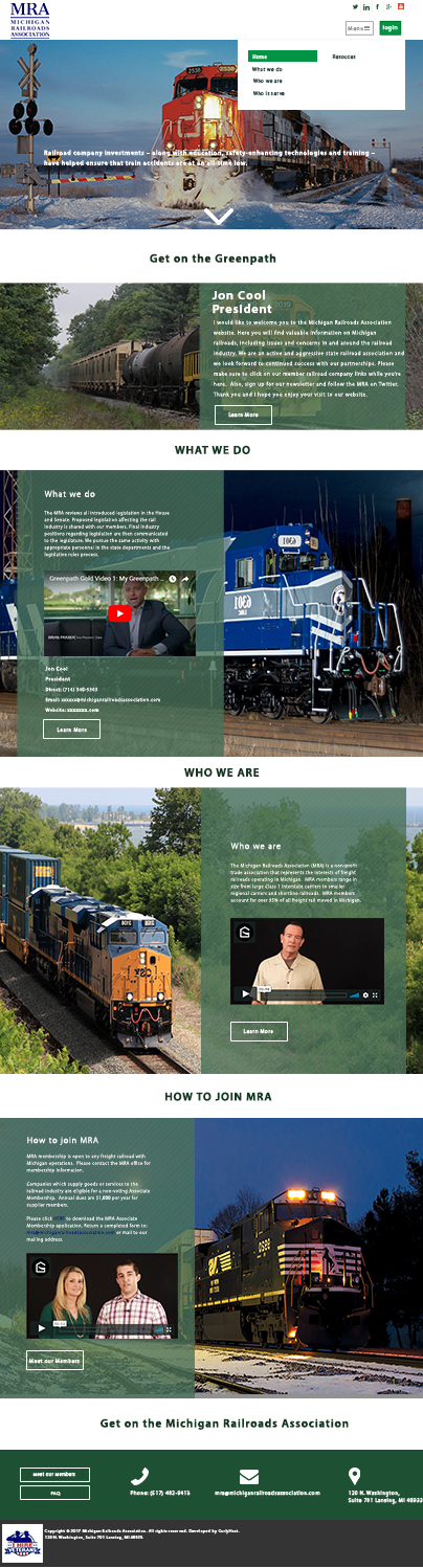 Diseño Web por Khloithoi Le para Michigan Railroads Association | Diseño #15952280