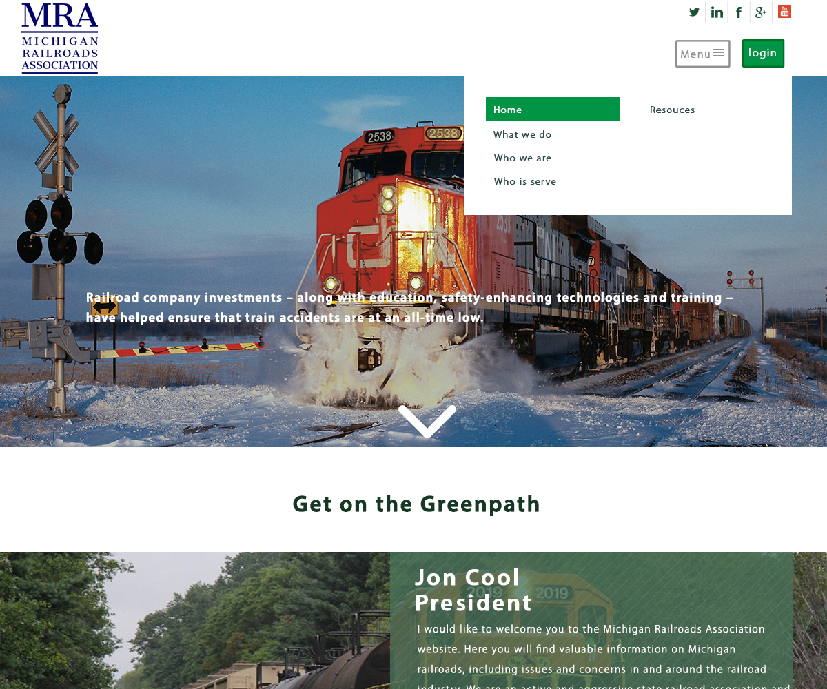 Web Design par Khloithoi Le pour Michigan Railroads Association | Design #15953517