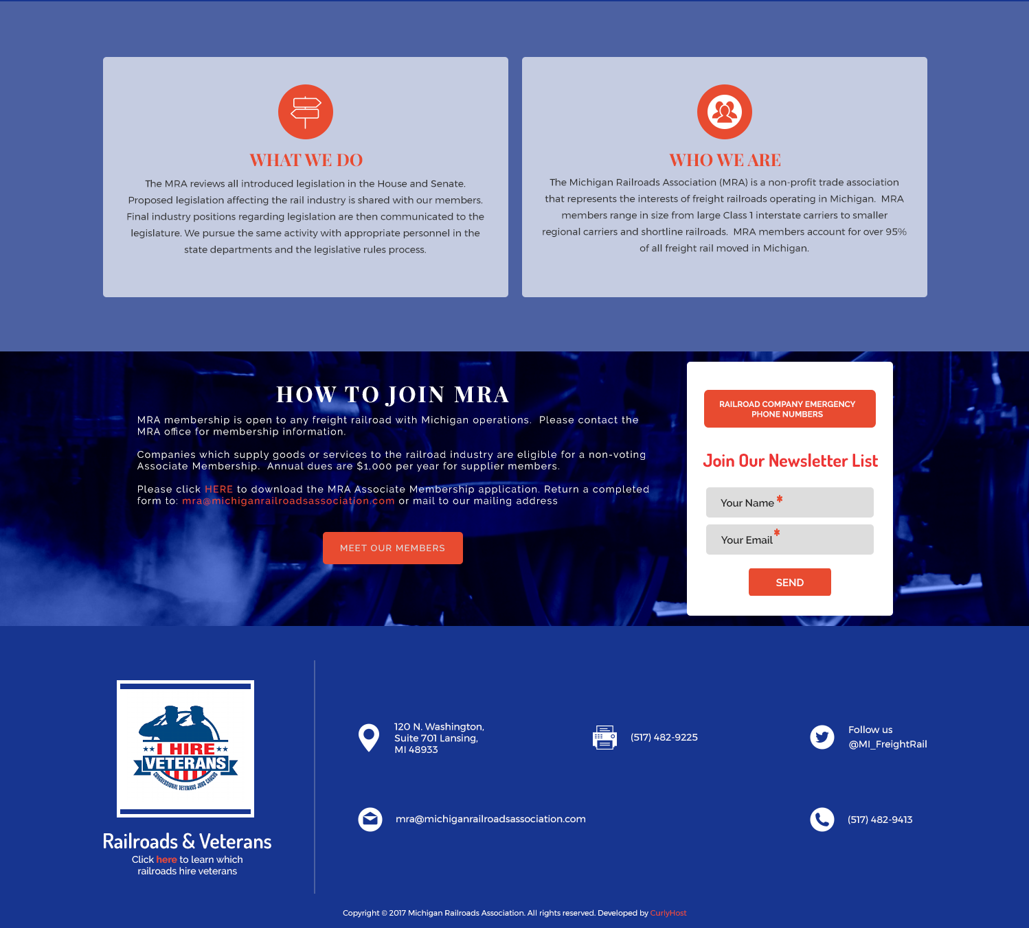 Web Design par Amar203 pour Michigan Railroads Association | Design #15959592