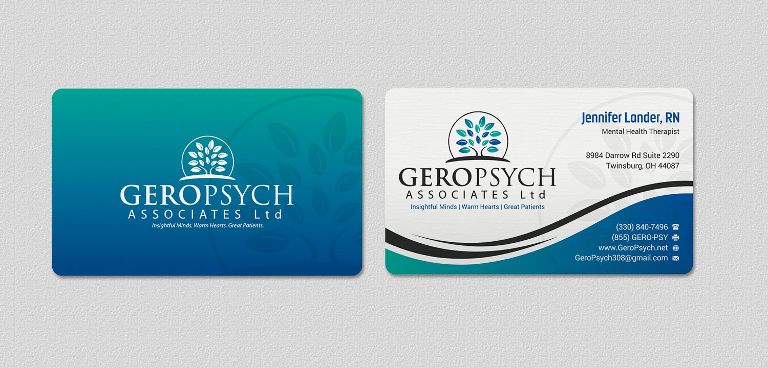 Visitenkarten-Design von INDIAN_Ashok für GeroPsych Associates, Ltd | Design #15942479