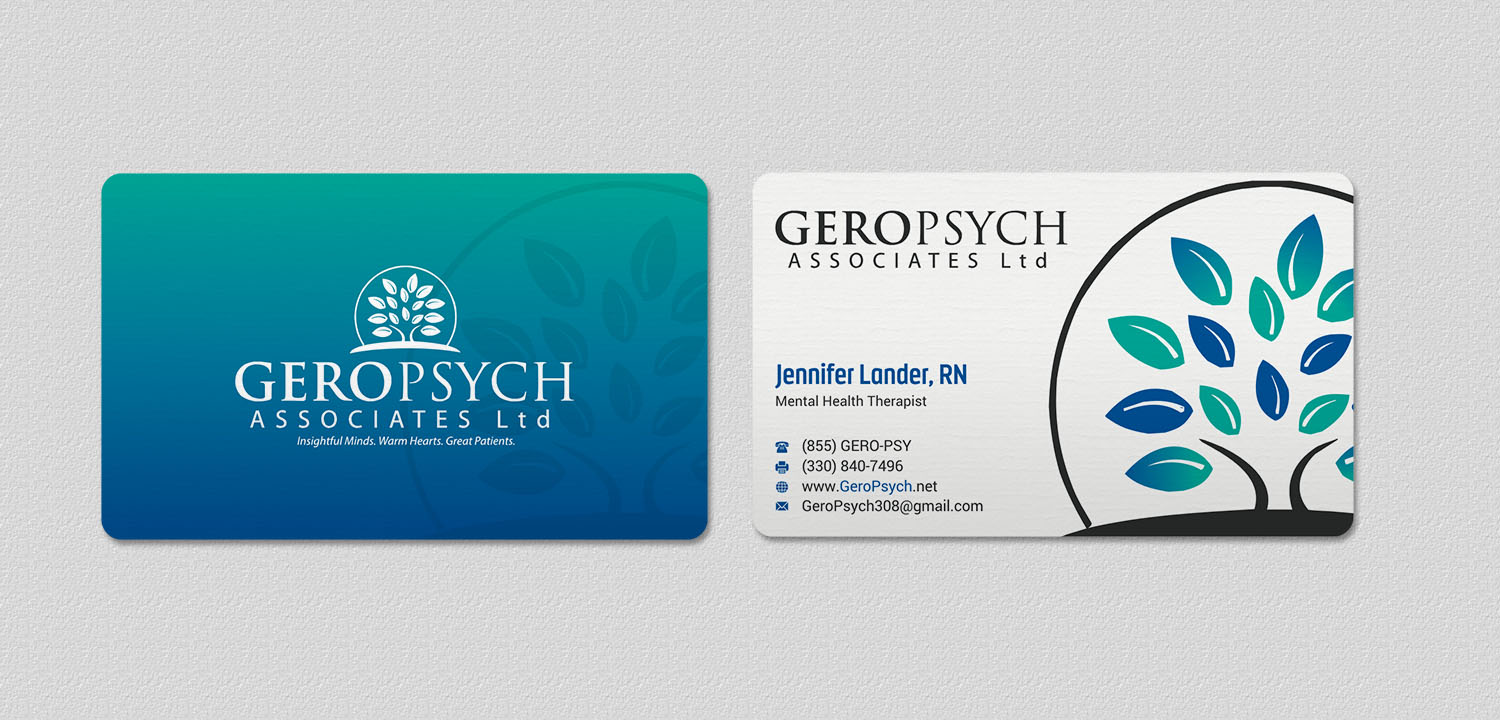 Visitenkarten-Design von INDIAN_Ashok für GeroPsych Associates, Ltd | Design #15942488