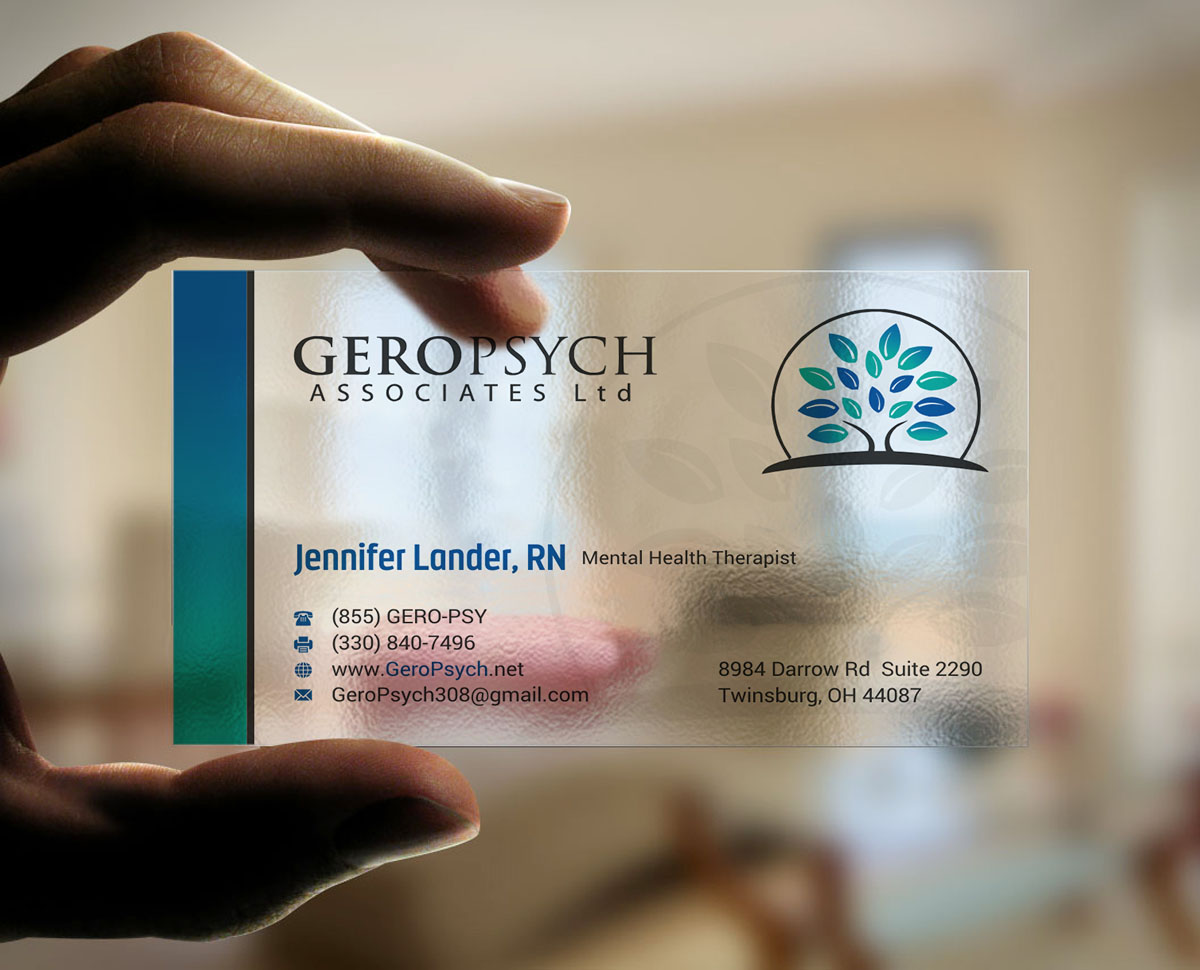 Visitenkarten-Design von INDIAN_Ashok für GeroPsych Associates, Ltd | Design #15942489