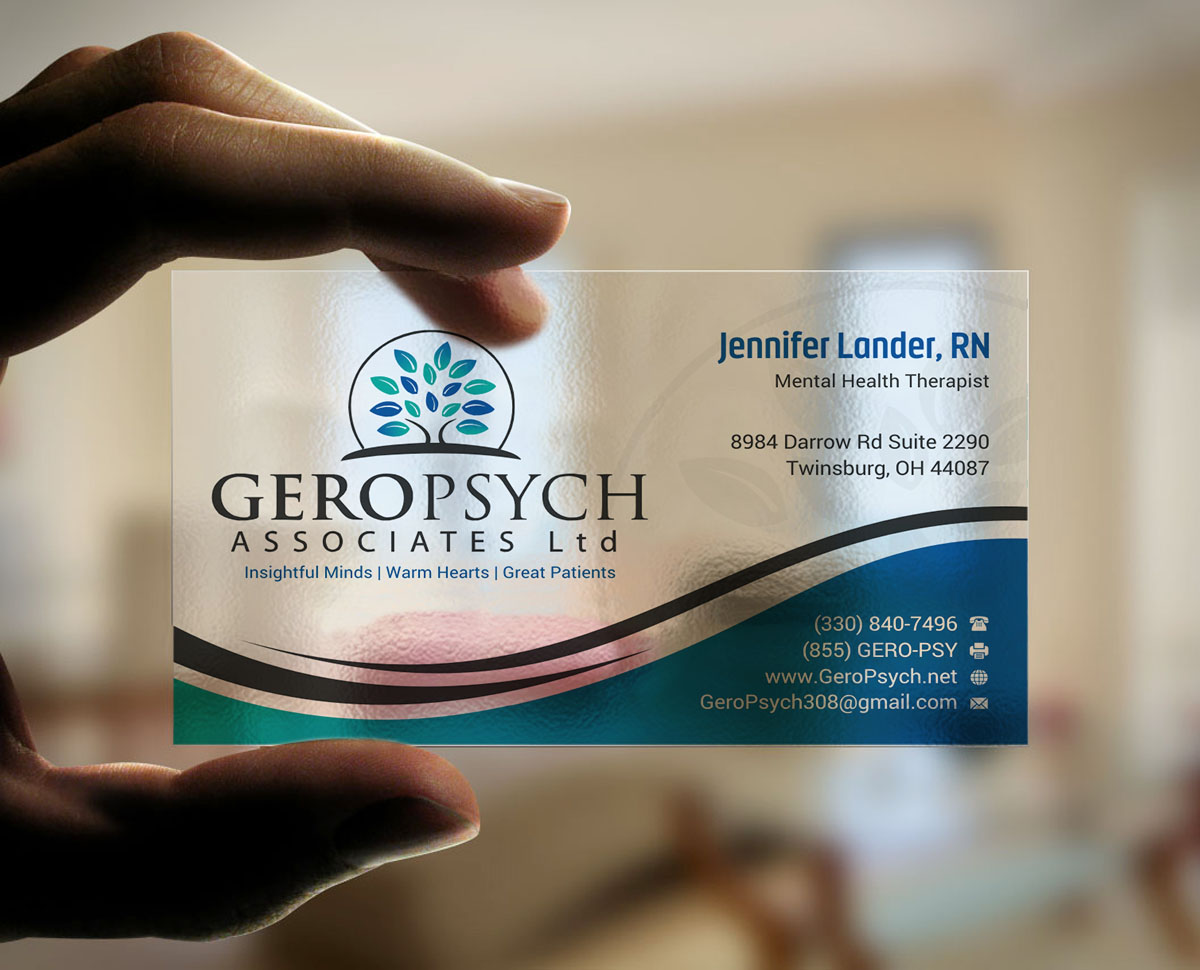 Visitenkarten-Design von INDIAN_Ashok für GeroPsych Associates, Ltd | Design #15942493