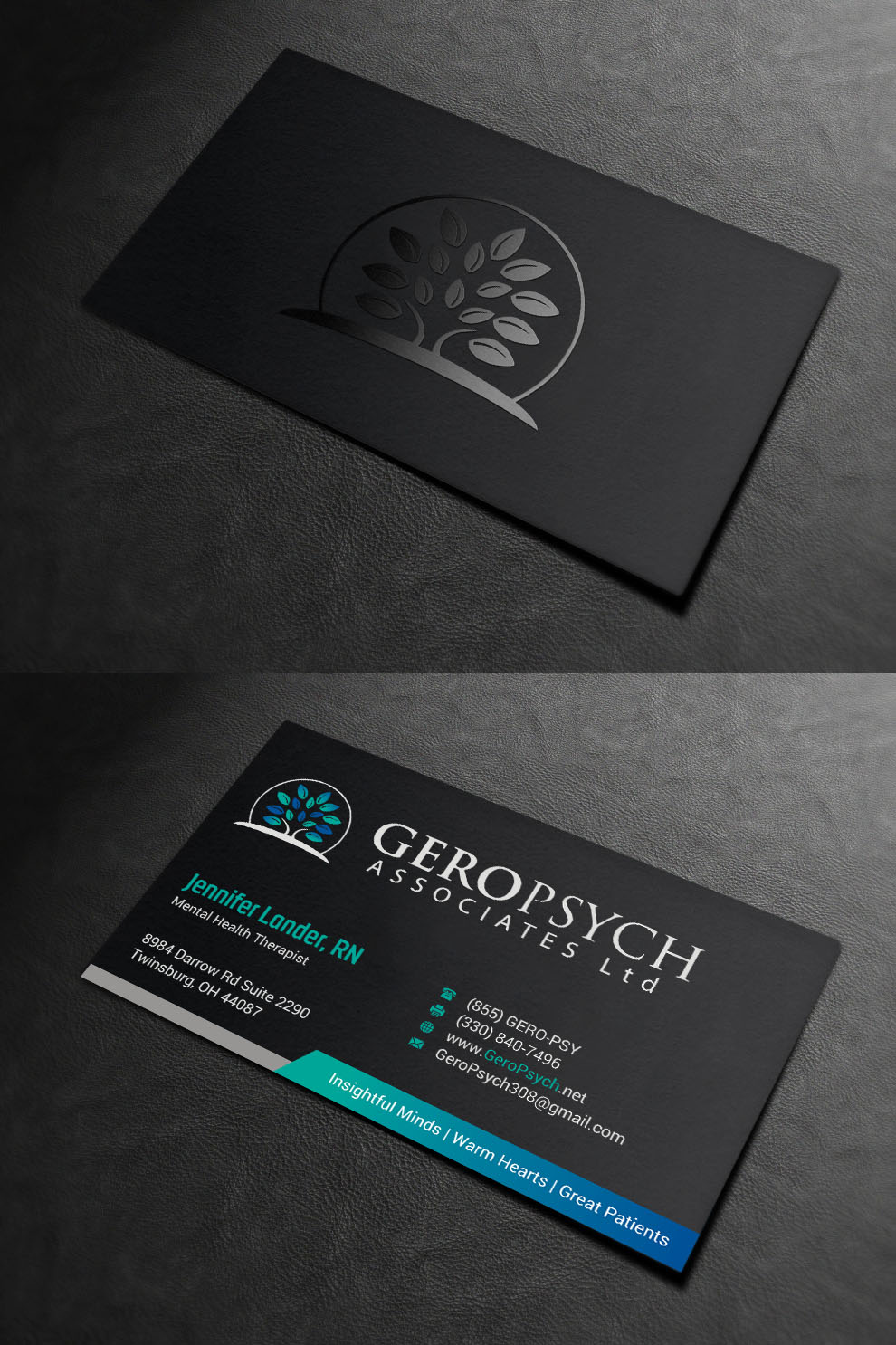 Business Card Design by INDIAN_Ashok for GeroPsych Associates, Ltd | Design #15942511