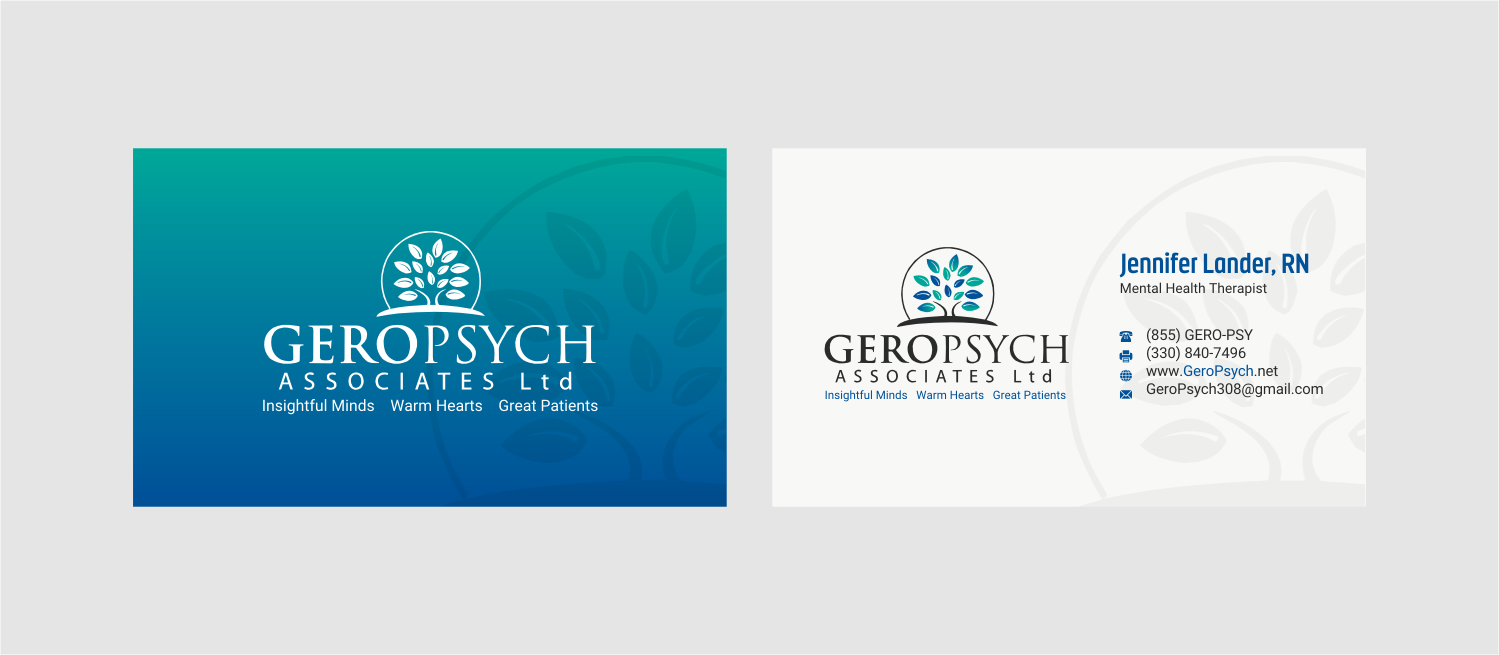 Visitenkarten-Design von INDIAN_Ashok für GeroPsych Associates, Ltd | Design #15954617