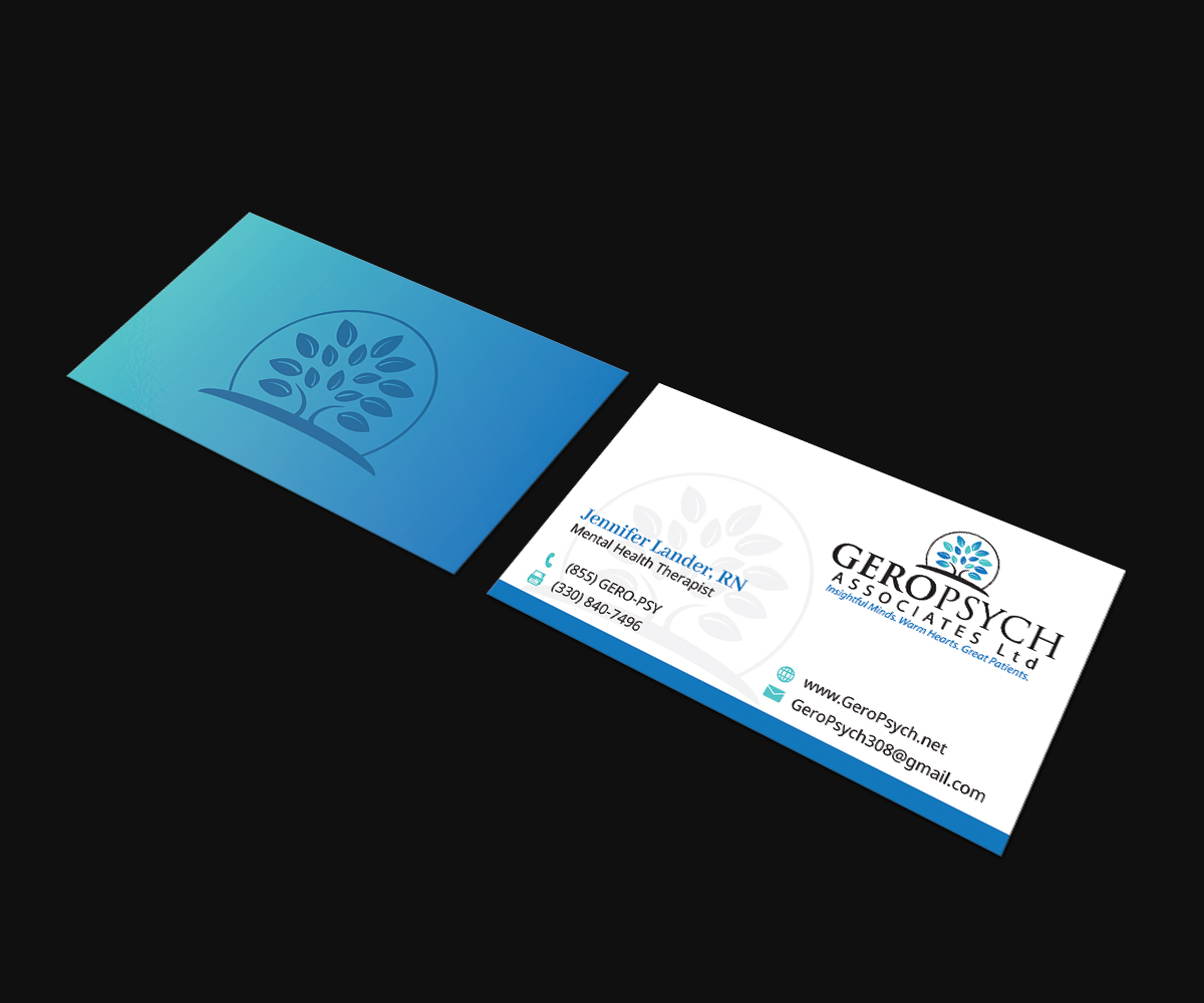 Visitenkarten-Design von JK18 für GeroPsych Associates, Ltd | Design #15934668