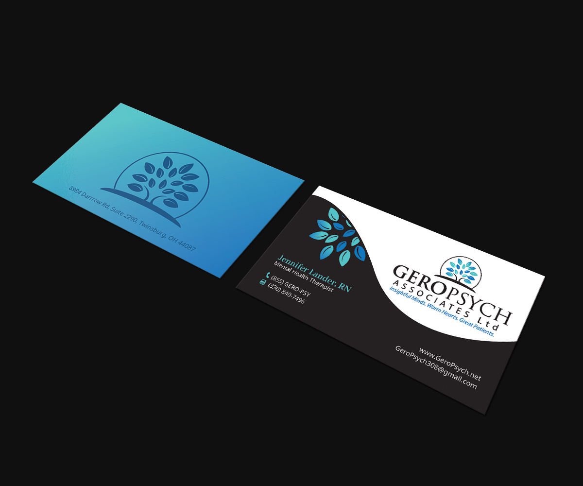 Visitenkarten-Design von JK18 für GeroPsych Associates, Ltd | Design #15936407