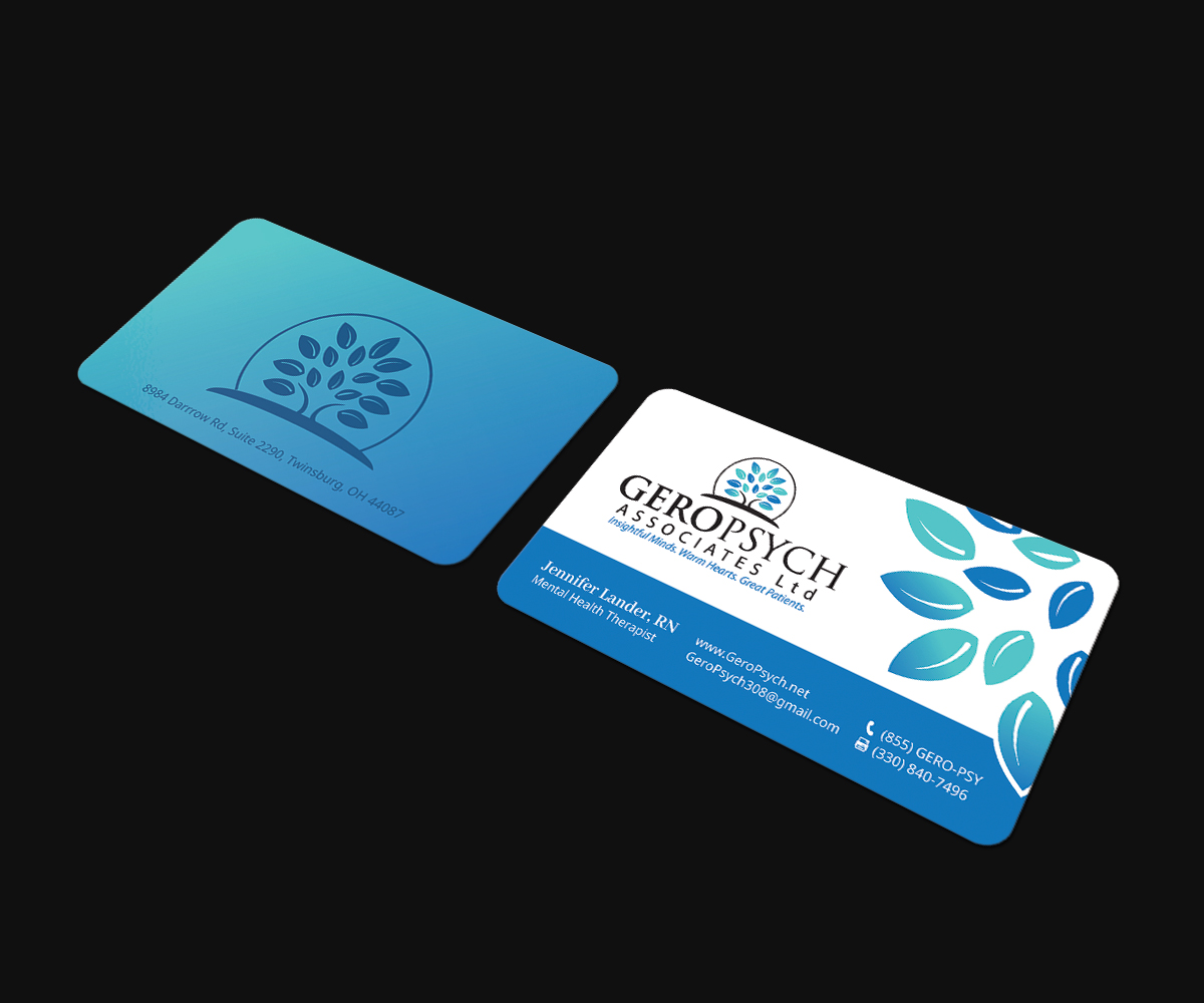 Visitenkarten-Design von JK18 für GeroPsych Associates, Ltd | Design #15936414