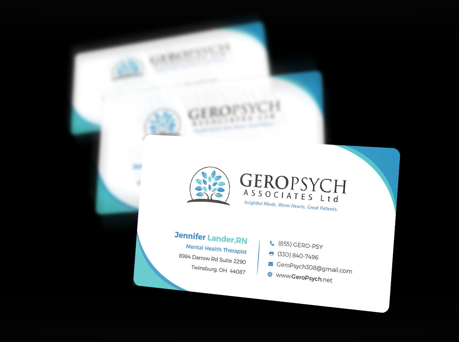 Visitenkarten-Design von Ni Oeuvre für GeroPsych Associates, Ltd | Design #15951827