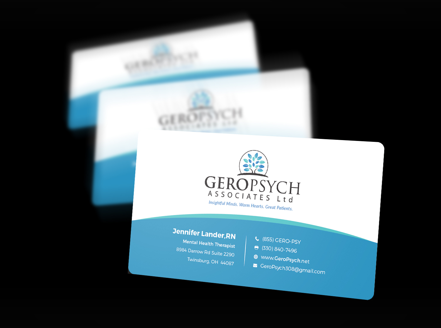 Visitenkarten-Design von Ni Oeuvre für GeroPsych Associates, Ltd | Design #15951828