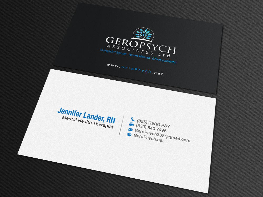 Business Card Design by chandrayaan.creative for GeroPsych Associates, Ltd | Design #15938680