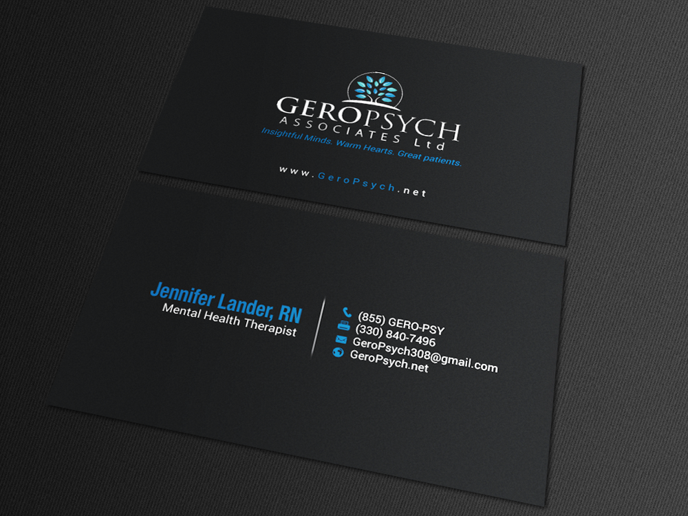 Business Card Design by chandrayaan.creative for GeroPsych Associates, Ltd | Design #15938681