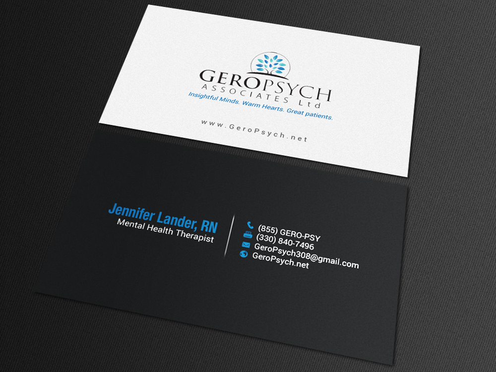 Business Card Design by chandrayaan.creative for GeroPsych Associates, Ltd | Design #15938685