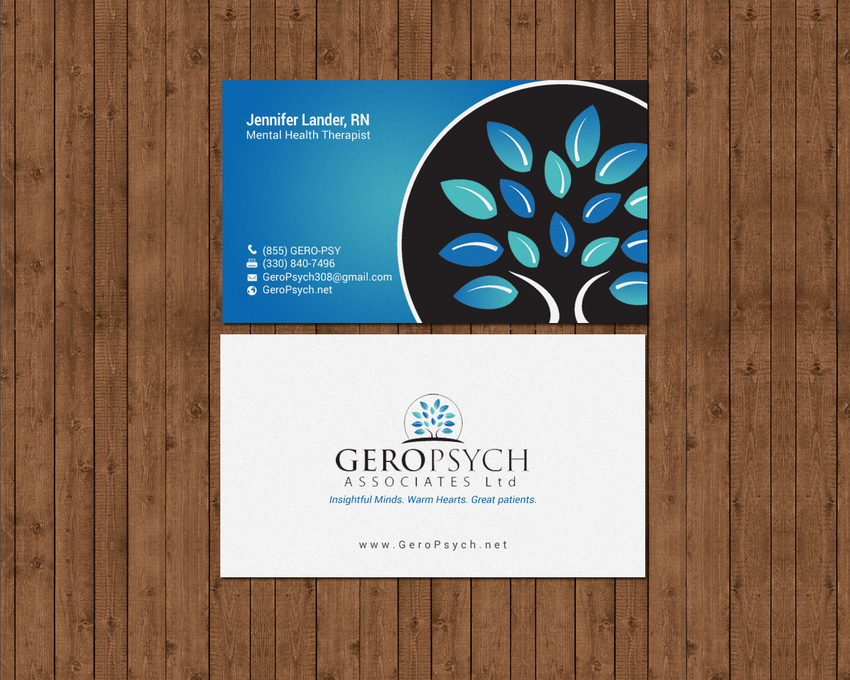 Business Card Design by chandrayaan.creative for GeroPsych Associates, Ltd | Design #15938847