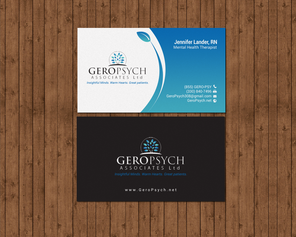 Business Card Design by chandrayaan.creative for GeroPsych Associates, Ltd | Design #15940223