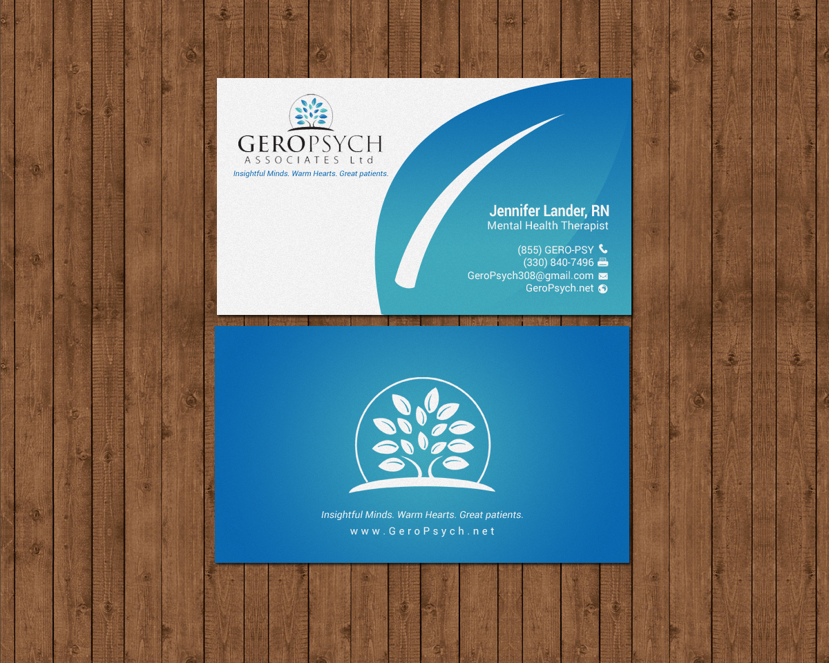 Business Card Design by chandrayaan.creative for GeroPsych Associates, Ltd | Design #15940225
