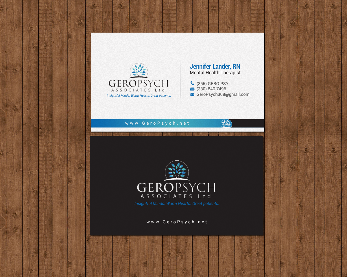 Business Card Design by chandrayaan.creative for GeroPsych Associates, Ltd | Design #15940226