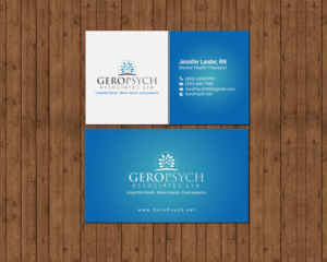 Diseño de Tarjeta de Presentación por chandrayaan.creative para GeroPsych Associates, Ltd | Diseño: #15940326