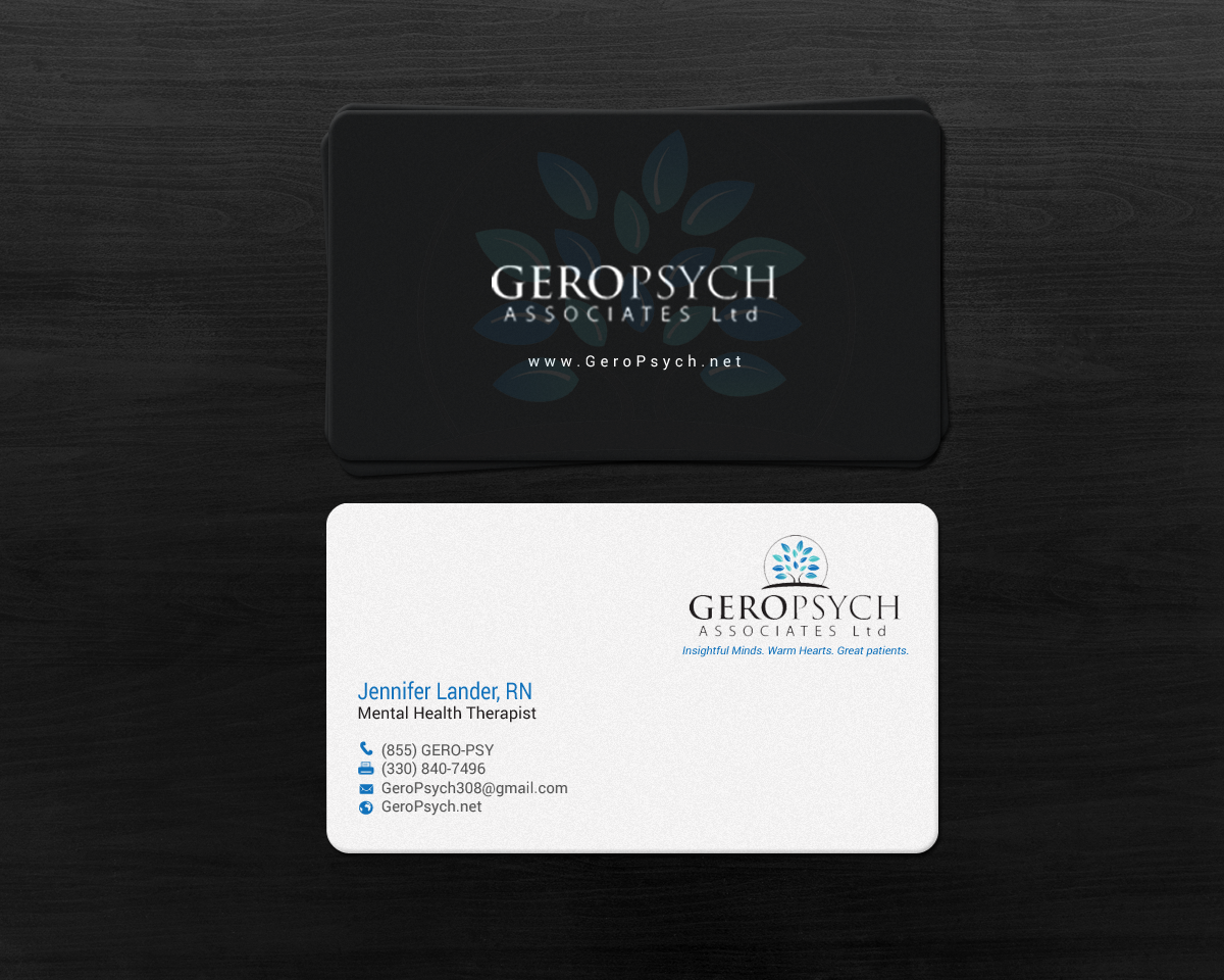 Diseño de Tarjeta de Presentación por chandrayaan.creative para GeroPsych Associates, Ltd | Diseño #15940400