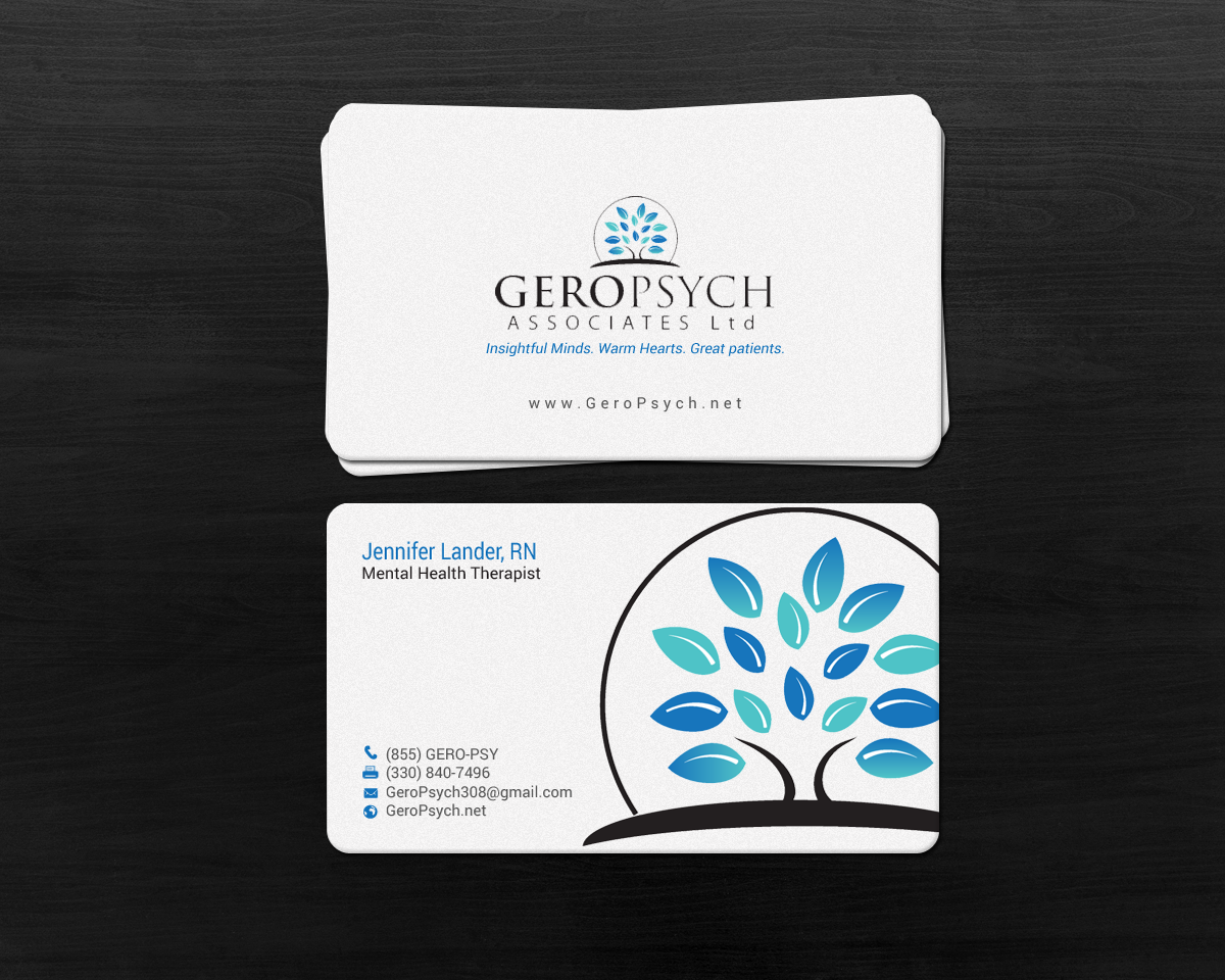 Business Card Design by chandrayaan.creative for GeroPsych Associates, Ltd | Design #15940403