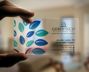 Diseño de Tarjeta de Presentación por chandrayaan.creative para GeroPsych Associates, Ltd | Diseño: #15940410